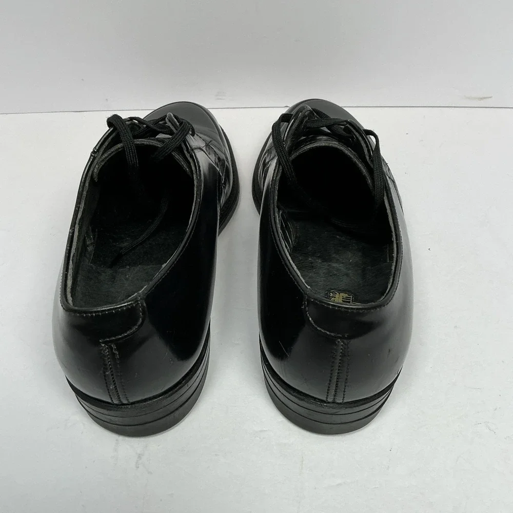 Executive Imperial Black Mens‎ US 6.5E Leather USA Apron Toe Derby Shoes 06201L3